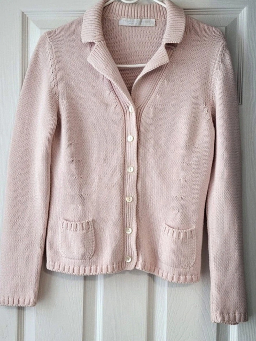 HUBERT GASSER Pink Cotton Cardigan